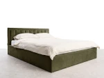 Čalúnená posteľ s úložným priestorom 140x200 TOP Line 9 Bluvel 77 Olivový