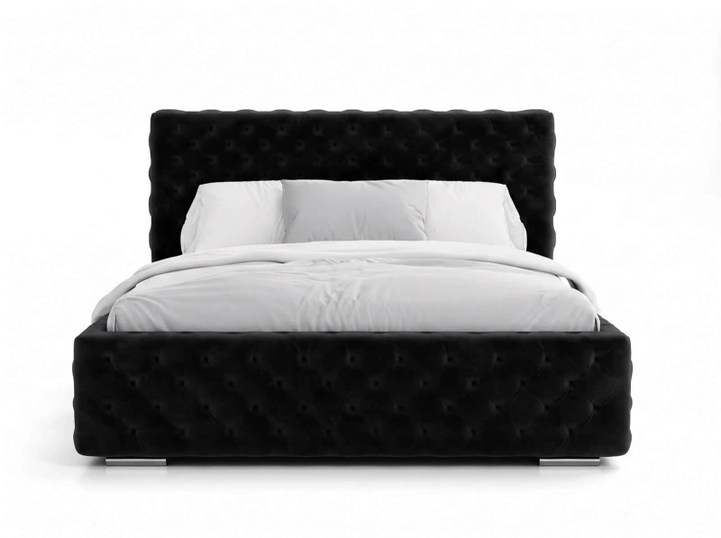 Čalúnená posteľ s úložným priestorom 160x200 čierna Bluvel 19 PRO line 15