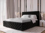 Čalúnená posteľ s úložným priestorom 160x200 čierna Bluvel 19 PRO line 15
