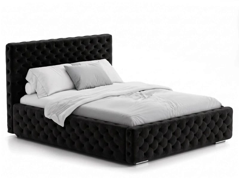 Čalúnená posteľ s úložným priestorom 140x200 čierna Bluvel 19 PRO line 15