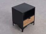 Nočný stolík 38x47 cm Nobio Čierny + Dub Craft