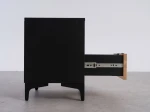 Nočný stolík 38x47 cm Nobio Čierny + Dub Craft