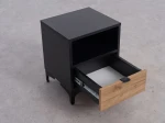 Nočný stolík 38x47 cm Nobio Čierny + Dub Craft