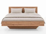 Levitujúca posteľ s úložným priestorom 160x200 z nábytkovej dosky, dub craft DM2