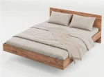 Levitujúca posteľ s úložným priestorom 180x200 z nábytkovej dosky, dub craft DM2