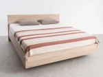 Levitujúca posteľ s úložným priestorom 160x200 z nábytkovej dosky, dub sonoma DM2