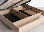 Levitujúca posteľ s úložným priestorom 160x200 z nábytkovej dosky, dub sonoma DM2