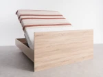 Levitujúca posteľ s úložným priestorom 160x200 z nábytkovej dosky, dub sonoma DM2