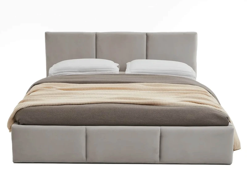 Čalúnená posteľ s úložným priestorom 160x200 TOP Line 7 Šedá Velvet
