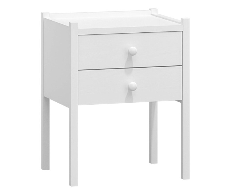 Noční stolek borovice Ota masiv bílá