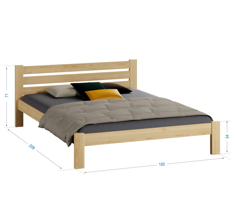 Posteľ borovica Ajza 140x200