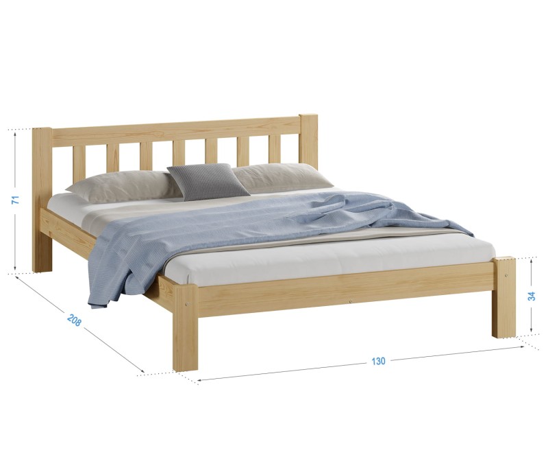 Posteľ borovica Alena  120x200 masív