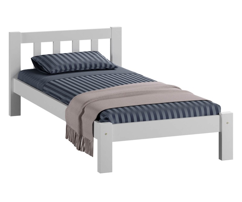 Posteľ Alena biela 90x200 masív