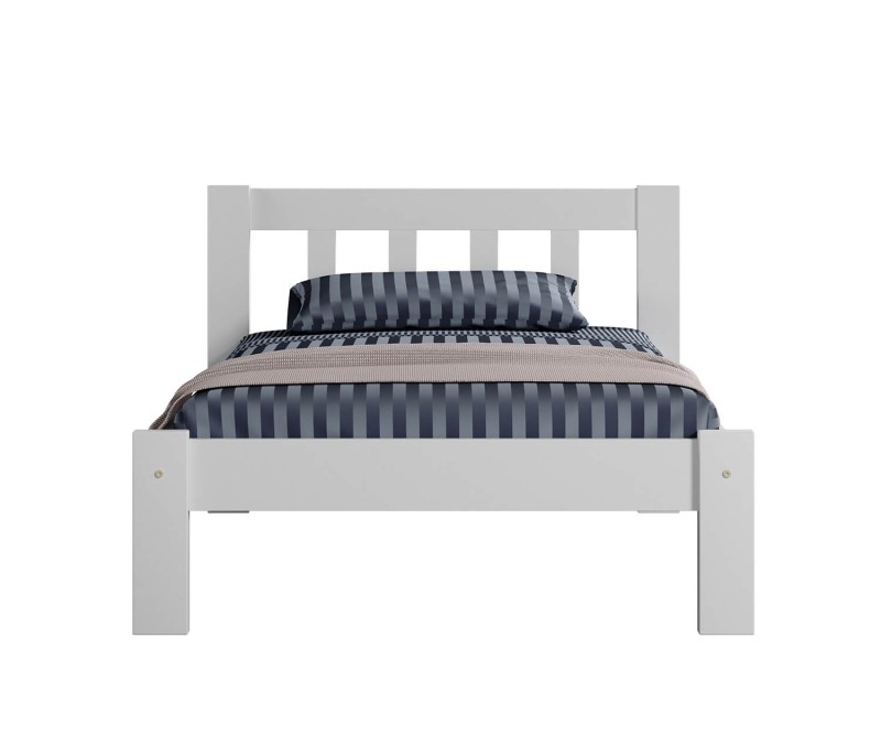 Posteľ Alena biela 90x200 masív