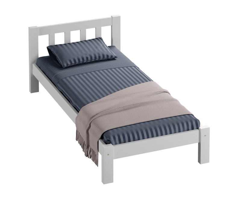 Posteľ Alena biela 90x200 masív