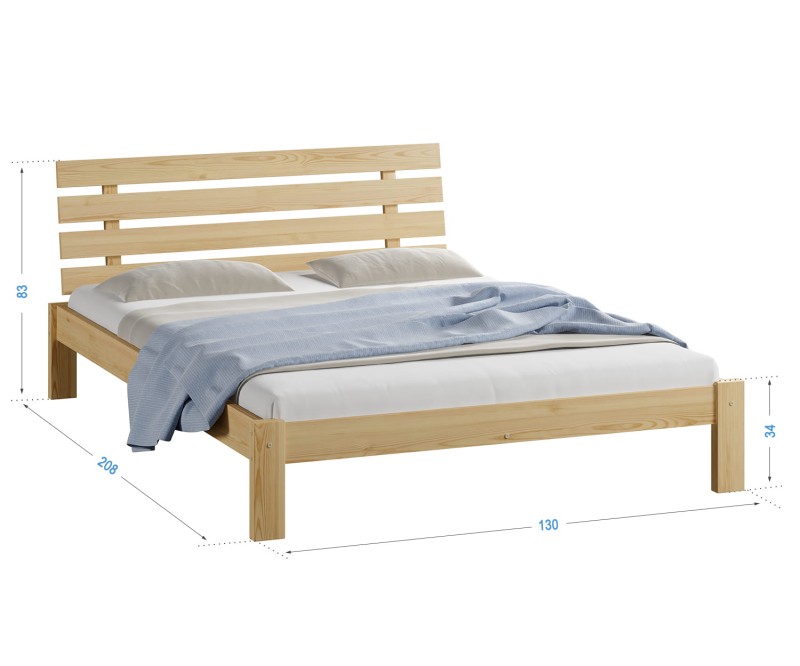 Posteľ borovica Karla  120x200 masív