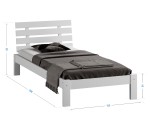 Posteľ biela Karla  90x200 masív