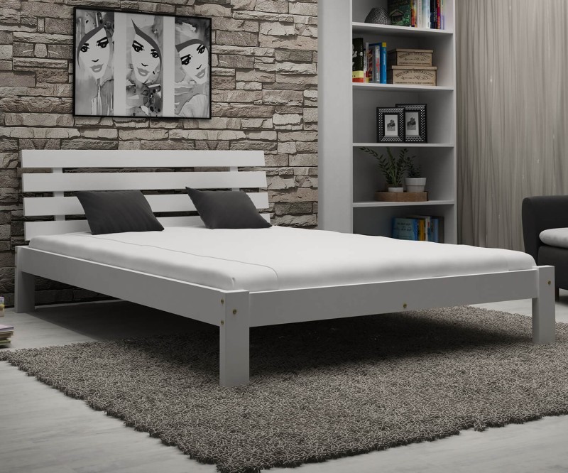 Posteľ biela Karla  120x200 masív