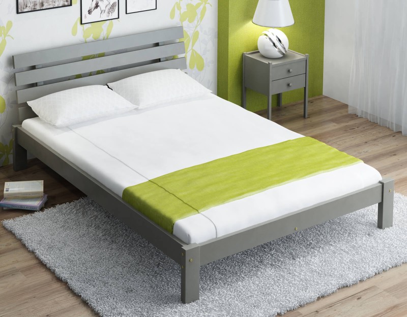 Posteľ šedá Karla  140x200 masív