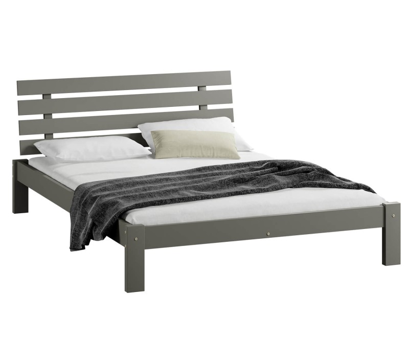 Posteľ šedá Karla  140x200 masív