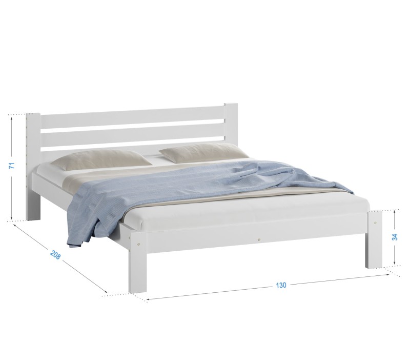 Posteľ masív biela Ajza 120x200