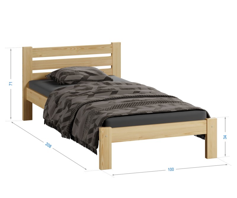Posteľ borovica Ajza 90x200