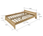 Posteľ orech Euro 180x200