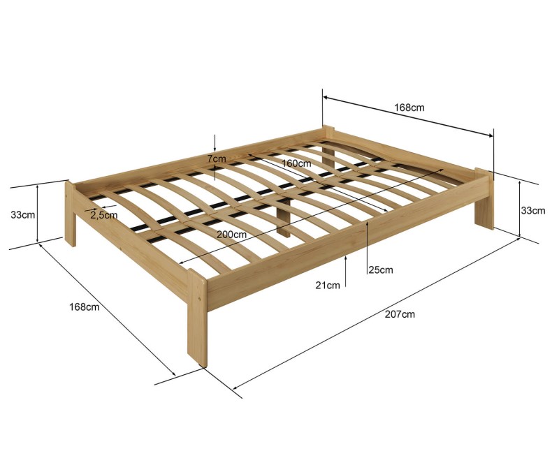 Posteľ orech Adéla 160x200cm