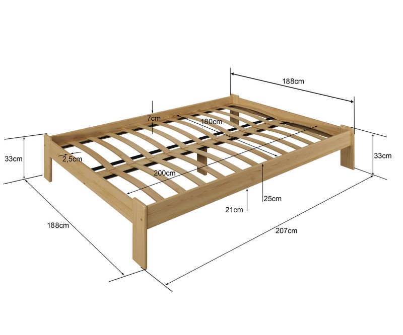 Posteľ jelša Adéla 180x200cm