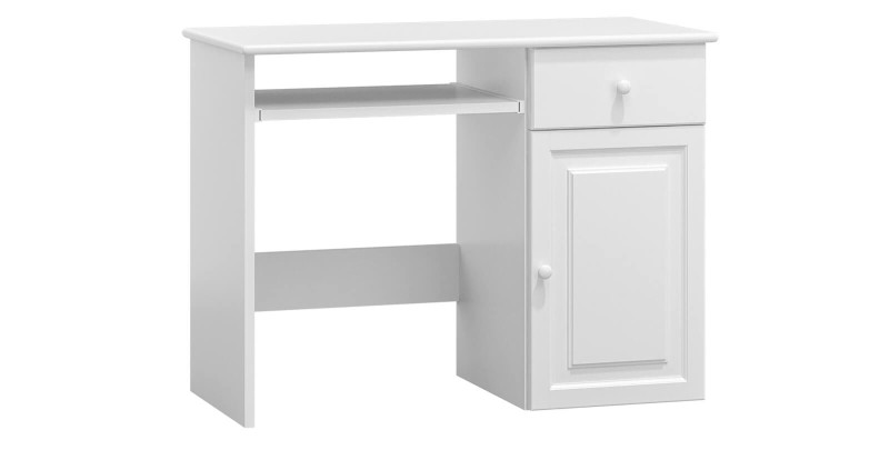 Psací stůl borovice Marcel bílý hloubka 48