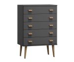 Komoda č1 šířka 80 cm 5š Venuci šedá