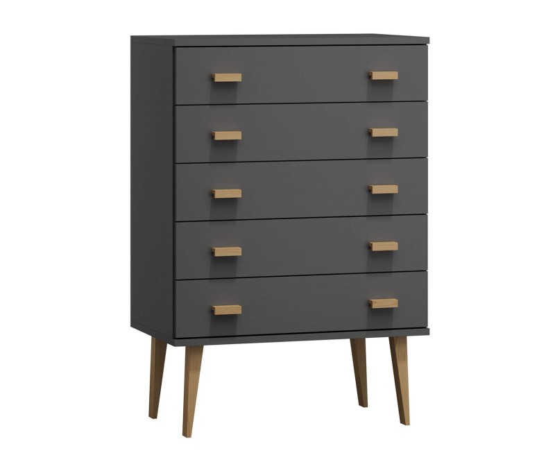 Komoda č1 šířka 80 cm 5š Venuci šedá