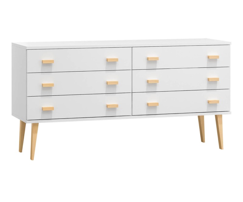 Komoda č2 šířka 140 cm 3š Venuci bílý