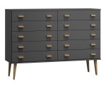 Komoda č2 šířka 120 cm 5š Venuci šedá