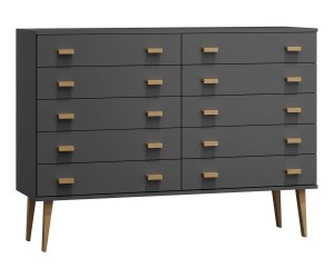 Komoda č2 šířka 140 cm 5š Venuci šedá