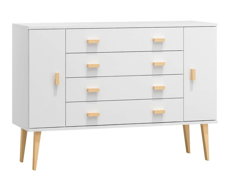 Komoda č3 šířka 140 cm 4š Venuci bílý