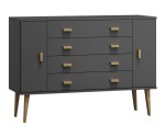 Komoda č3 šířka 140 cm 4š Venuci šedá