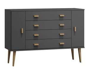 Komoda č3 šířka 140 cm 4š Venuci šedá