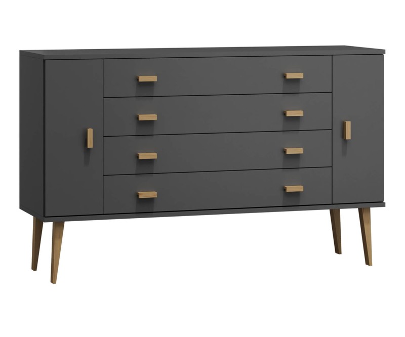 Komoda č3 šířka 160 cm 4š Venuci šedá