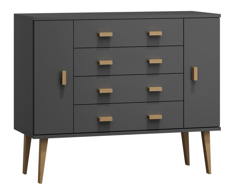 Komoda č3 šířka 120 cm 4š Venuci šedá