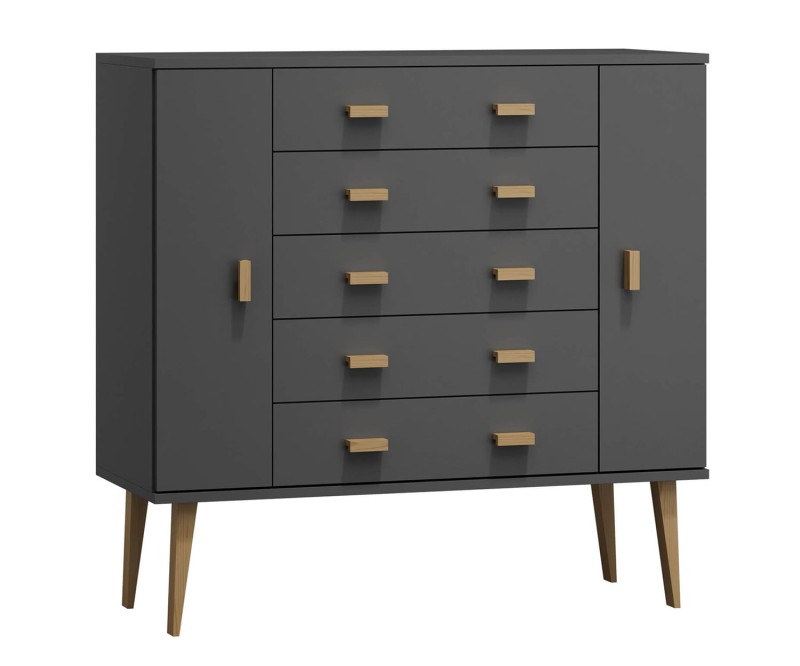 Komoda č3 šířka 120 cm 5š Venuci šedá
