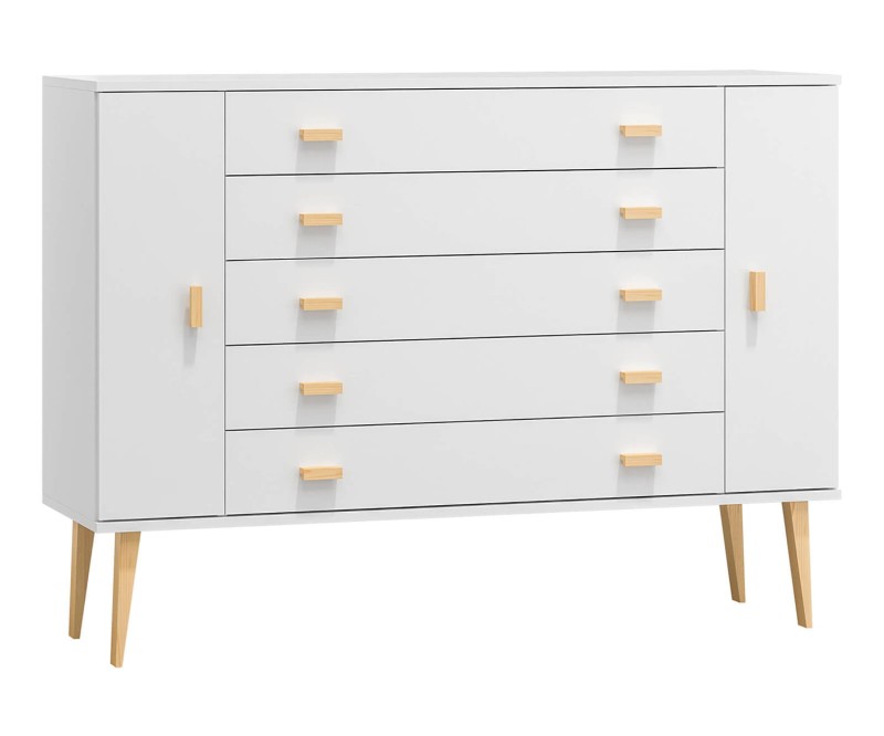 Komoda č3 šířka 160 cm 5š Venuci bílý