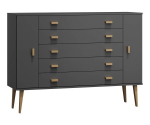 Komoda č3 šířka 180 cm 5š Venuci šedá