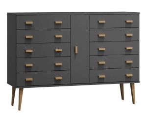 Komoda č4 šířka 120 cm 5š Venuci šedá