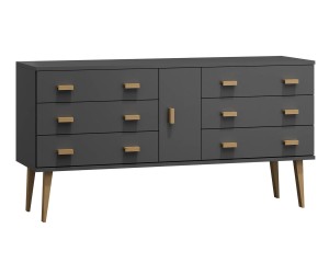 Komoda č4 šířka 140 cm 3š Venuci šedá