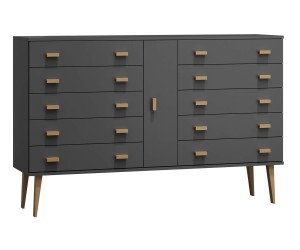 Komoda č4 šířka 180 cm 5š Venuci šedá