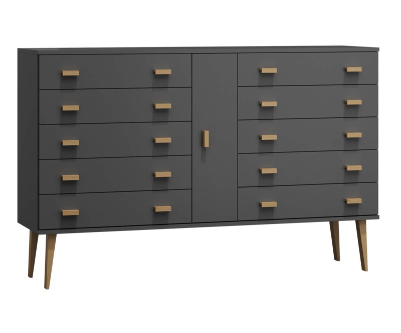 Komoda č4 šířka 180 cm 5š Venuci šedá