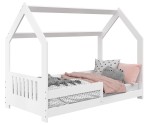 Detská posteľ DOMČEK D5E 80x160cm masív biela