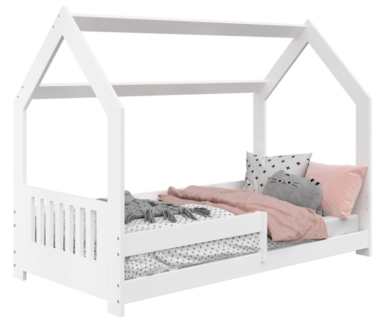 Detská posteľ DOMČEK D5E 80x160cm masív biela