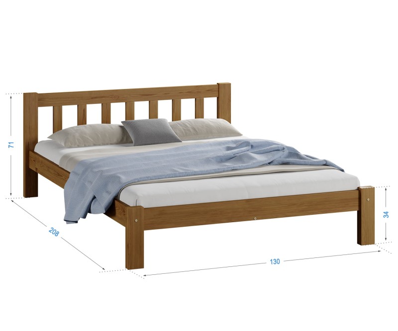 Posteľ Alena dub 120x200 masív